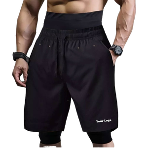 <b>Men's</b> Casual Awrah <b>Shorts</b> Custom Made Muslim Knee Length High Waist Sporty Canvas Solid Color 100% Polyester Waterproof - Product Image 1