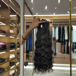 Extensiones de cabello humano natural indio de alta calidad, grado 12A, tejido a máquina con doble trama. - Product Image 5