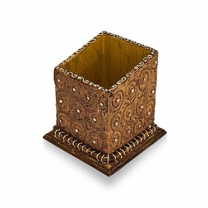 Wooden Pen Holder Stand for Office Desk Handcrafted Desktop Organizer for Pens Pencils Stationery - Product Image 1