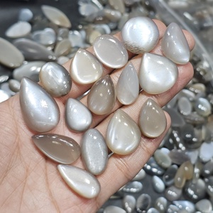 Lote de Cabujones de Piedra Lunar Gris Natural, Lote de Gemas de Formas Mixtas y Tamaños Variados para la Creación de Joyas - Product Image 1