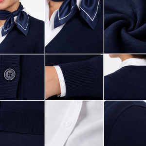 Nouveaux uniformes d'avionneur à manches longues pour pilotes et personnel de cabine, fabrication OEM, fournisseur, femmes, aéroport, logo et taille personnalisés - Product Image 6