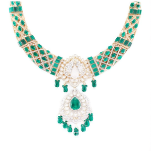 Ensemble de colliers ras du cou style paon avec perles de cristal et de nacre Pota Stone Fashion 10575594DGR - Product Image 2