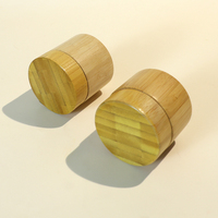 Vente en gros directe d'usine, pot en verre coloré écologique personnalisé, bouchon à vis en bambou naturel à l'épreuve des enfants pour crème de soin de la peau en vrac