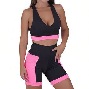 2024 nouvelle conception couleur unie tenues été sans manches 2 pièces haut court respirant été ensemble élégant deux pièces ensemble femmes - Product Image 1