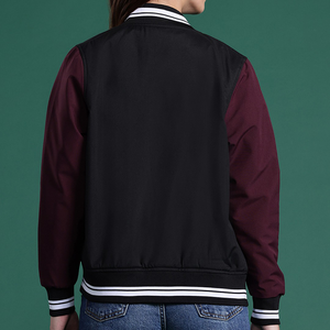 Veste de baseball varsity sur mesure OEM/ODM, grande taille, style hip-hop, 100% laine polaire respirante, logo brodé personnalisé, vestes pour femmes - Product Image 2