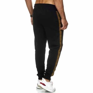 Pantalon de jogging en toile pour homme, coupe décontractée, avec bande latérale, taille élastique et cordon de serrage, respirant, tricoté, idéal pour l'hiver - Product Image 6