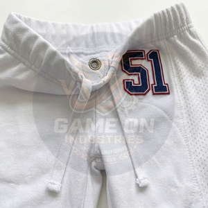 Custom Sublimated White American Football Uniform Set Breathable Mesh V-Neck Football Jersey and Pants Team Sportswear Apparel - Product Image 5