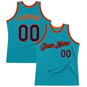 Maillot de basket personnalisé en maille turquoise sublimée avec nom et numéro d'équipe, débardeur sans manches respirant unisexe pour adulte - Product Image 1
