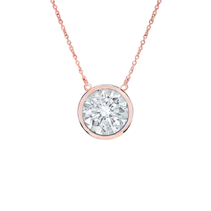 0.20 กะรัต จี้เพชรทรงกลมเจียระไนแบบเบรลลิออน ขอบทอง 14K ชุบโรเดียม สไตล์มินิมอล สำหรับทุกเพศ ใส่ได้ทุกวัน - Product Image 6
