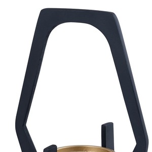 Portavelas Moderno de Hierro Negro Mate, Linterna Metálica Hexagonal Geométrica, Centro de Mesa Abstracto Nórdico, Decoración de Lujo para el Hogar - Product Image 5