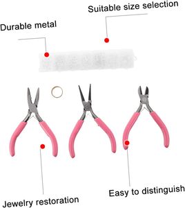 Stainless Steel Jewelry Making Kit for <b>Bracelets</b> Necklaces Earrings-<b>Beads</b> <b>Charms</b> Findings Pliers Beading Wire - Product Image 3