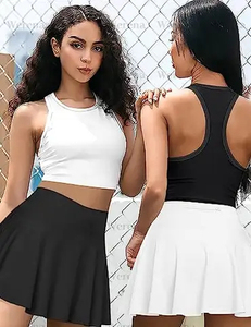 Ropa deportiva transpirable, anti-UV y que absorbe la humedad de Pakistán con logo en la cintura, faldas de tenis para mujer de calidad superior hechas a medida. - Product Image 6