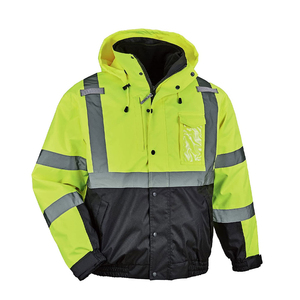 Mens Industrial Safety <b>Jacket</b> Reflective Waterproof High Visibility <b>Work</b> Coat for Outdoor <b>Construction</b> Teams - Product Image 3