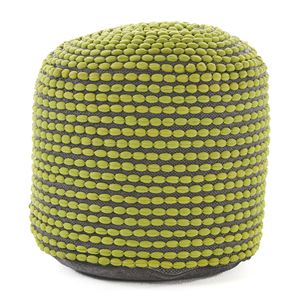 Pouf Cilindrico Verde Artigianale Resistente all'Acqua - Product Image 2