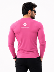 <b>Men's</b> Long Sleeve <b>Compression</b> <b>Shirt</b> Quick Dry Athletic Base Layer | Gym Workout Running Training Fitness Stretch Sports Top Pink - Product Image 4