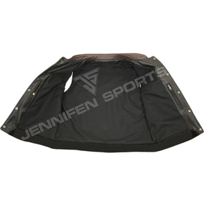 Chalecos de Motocicleta de Cuero Genuino Negro y Marrón para Hombre, Transpirables, de Moda, para Carreras, de Buena Calidad - Product Image 5