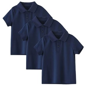 Camisetas Polo de Manga Corta para Niños Unisex, Precio Económico, MOQ Bajo, 100% Algodón, Transpirables, que Absorben la Humedad, para Primaria, Bangladesh - Product Image 1