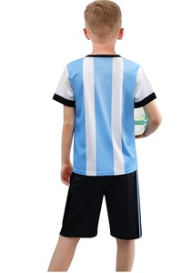 Ensemble de maillot de football respirant à manches courtes pour enfants, grande taille, uniforme d'équipe, entraînement, tenue de football pour enfants, vêtements d'équipe sportive - Product Image 2