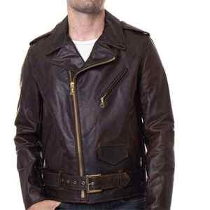 Men's SASPORTS LEAGUE PU Leather Korean Style Slim-Fit <b>Waterproof</b> Stand Collar Zipper Closure Thickened Motorcycle <b>Jacket</b> for - Product Image 2