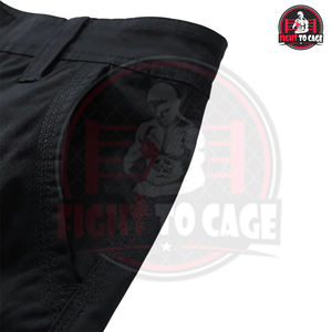 Pantalones cortos cargo negros para hombre, de tela suave y cómoda, con múltiples bolsillos, personalizables con logotipo, precio al por mayor. - Product Image 3