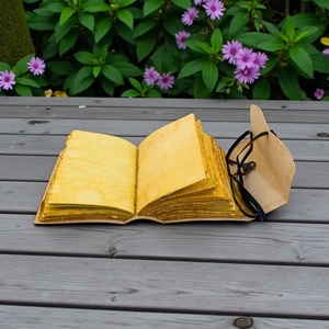 Herb Heritage Moon Phase Leather <b>Journal</b> Key Personalized Grimoire Notebook 200 Sheets Sewing Bound Handmade Vintage <b>Diary</b> - Product Image 2