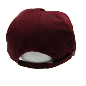 Casquette Snapback 6 Panneaux Brodée Calam en Coton Bordeaux Unisexe – Chapeau Décontracté avec Logo Brodé à la Main sur le Devant - Product Image 3