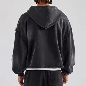 Wholesale Vintage Men Acid <b>Wash</b> Hoodies Sweatshirts Men Oversized Pure Cotton Fleece Acid <b>Wash</b> Hoodie For Unisex Streetwear Uk - Product Image 2