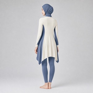 Modest Burkini Set for Women Full Coverage Long Sleeve Swimwear Quick Dry Beach Pool Bathing <b>Suit</b> Modest Burkini Set - Product Image 5