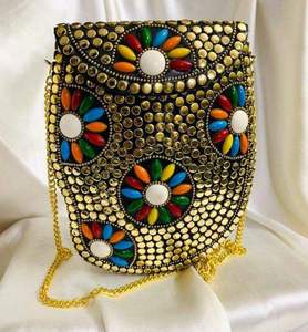 Style Handmade High Grade Brass <b>Handbags</b> for Women <b>Silver</b> Plated Handicraft Clutches by HF Crafts - Product Image 5
