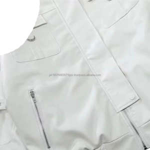 Vestes coupe-vent en cuir multi-poches pour homme, style automne, veste bomber en cuir PU personnalisée pour moto - Product Image 4