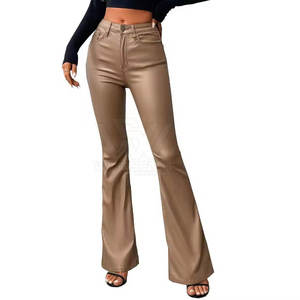 Top Quality Unique Design Leather Women's Pants 2025 New Arrival <b>Low</b> MOQ Women Leather Pants - Product Image 6