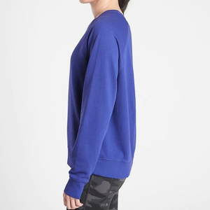 เสื้อสเวตเชิ้ตคอกลมผ้าฝ้ายหนานุ่มทรงโอเวอร์ไซส์สำหรับผู้ชายและผู้หญิง ผ้าผสมฝ้ายขนแกะ สวมใส่สบาย อุ่นเหมาะสำหรับฤดูหนาว รับสกรีนโลโก้แบบ OEM - Product Image 3