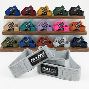 Sangles de levage en cuir suédé à faible MOQ, très demandées, pour la musculation, le powerlifting et le bodybuilding, avec rembourrage de soutien du poignet - Product Image 1