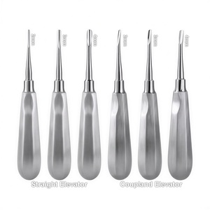 Juego de Elevadores Dentales Rectos y Articulados de Acero Inoxidable Premium, Herramientas para Extracción de Dientes, Instrumentos de Cirugía Oral - Product Image 1