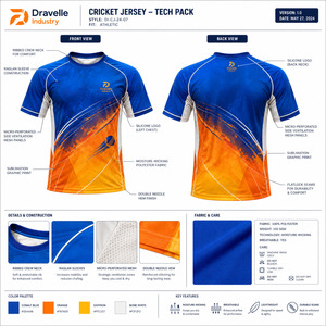 Fabricant de maillots de cricket personnalisés, maillot de cricket sublimé pour équipe, vêtements de sport en polyester respirant, uniforme d'entraînement - Product Image 6