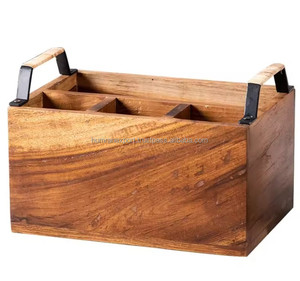 Eco Friendly Wooden Caddy High Quality Classic Mirror Polish <b>Cutlery</b> Holder at Cheap Price Spoon Holder <b>Stand</b> - Product Image 3