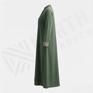Abaya Larga Islámica Moderna, Sencilla y Elegante, Caftán de Verano para Mujer, Talla Grande, Vestido Musulmán para Oración, Color Personalizado - Product Image 3
