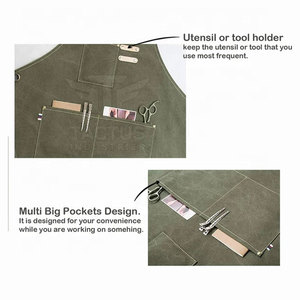 Eco-Friendly Reusable Barber <b>Aprons</b> Soft Fabric Sustainable Material High Quality <b>Leather</b> Made Barber <b>Aprons</b> - Product Image 4