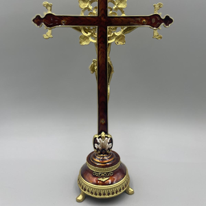 Ornement Croix Catholique, Reliques Sacrées, Décoration en Alliage Métallique, Figurines de Noël, Décor Religieux d'Église - Product Image 2