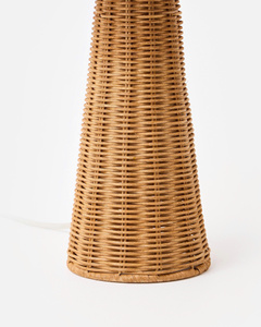Lampadaire en rotin haut et évasé fait main, éclairage en osier naturel pour l'intérieur du salon - Product Image 4