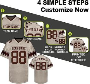 Camiseta de Fútbol Personalizada con Nombre y Número del Equipo, Uniforme de Fútbol Americano Personalizable para Hombres, Mujeres y Jóvenes, Regalo para Fanáticos - Product Image 2