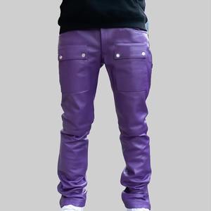 Pantalones de Cuero para Hombre de Alta Calidad al Mejor Precio, Corte Recto, Cintura Media, Tela de Lona Transpirable, Color Negro - Product Image 1