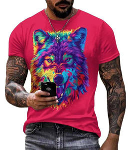 T-shirt pour homme de haute qualité en gros, 100% coton tricoté, respirant, coupe ample, manches courtes, logo personnalisé - Product Image 2