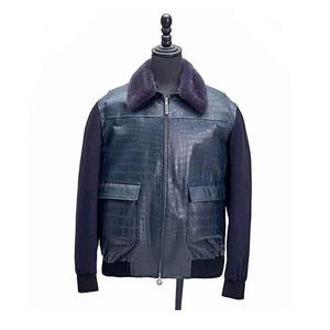 URBANGAZER Men's 100% Polyester Thick Leather <b>Jacket</b> Stand Collar Covered Button <b>Patchwork</b> Design Windproof Breathable - Product Image 1
