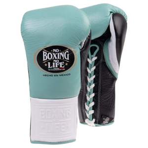 ถุงมือมวยไทยสั่งทำพิเศษ No Boxing No Life แบบผูกเชือก สำหรับผู้ใหญ่ สำหรับศิลปะการต่อสู้ OEM หนังแท้ 100% - Product Image 4