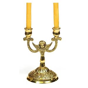 Classic Brass Handmade Candlestick Holder with Polished <b>Lacquered</b> Finish for Home Decoration and Christmas by WB INC INDIA - Product Image 1