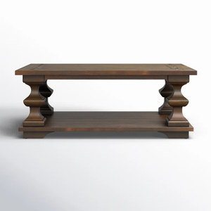 Kingdom Design Muebles de sala de estar Mesa de centro de madera maciza Mesa de centro rectangular antigua cómoda - Product Image 3