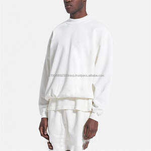 Sudadera Casual Lisa de Felpa Francesa Gruesa de 380 g/m², 100 % Algodón, Impresión Personalizada, Hombros Caídos, Cuello Redondo, Corte Holgado, para Hombre - Product Image 6