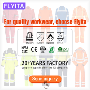 Overol de Trabajo de Seguridad Ignífugo de Algodón Personalizado, Uniforme de Trabajo Reflectante de Alta Visibilidad, Retardante de Llama FRC FR - Product Image 5