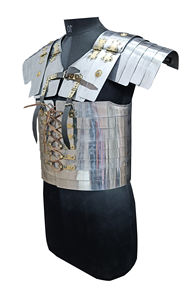 ชุดเกราะโรมันแบบ Lorica Segmentata ของแท้ ผลิตด้วยมือจากเหล็กแผ่น สำหรับการแสดงประวัติศาสตร์ งานฝีมือโลหะ ราคาขายส่ง - Product Image 4